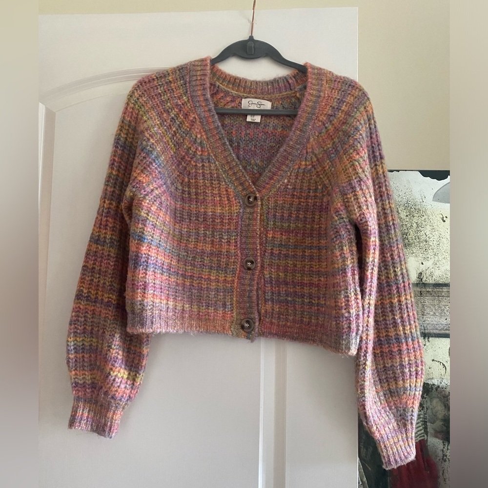 Multi color chunky cardigan